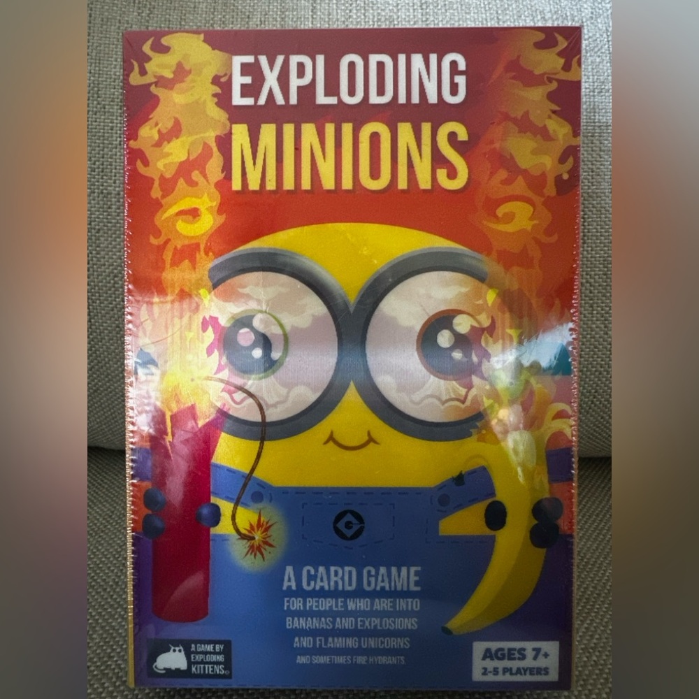Exploding Minions Card Game by Exploding Kittens - Red and Yellow - Picture 2 of 3